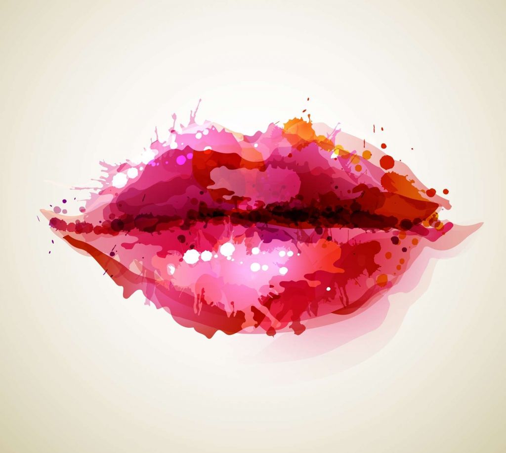 Red women's lips