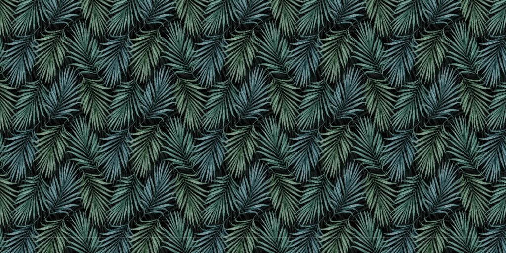 Tropical pattern green leaves