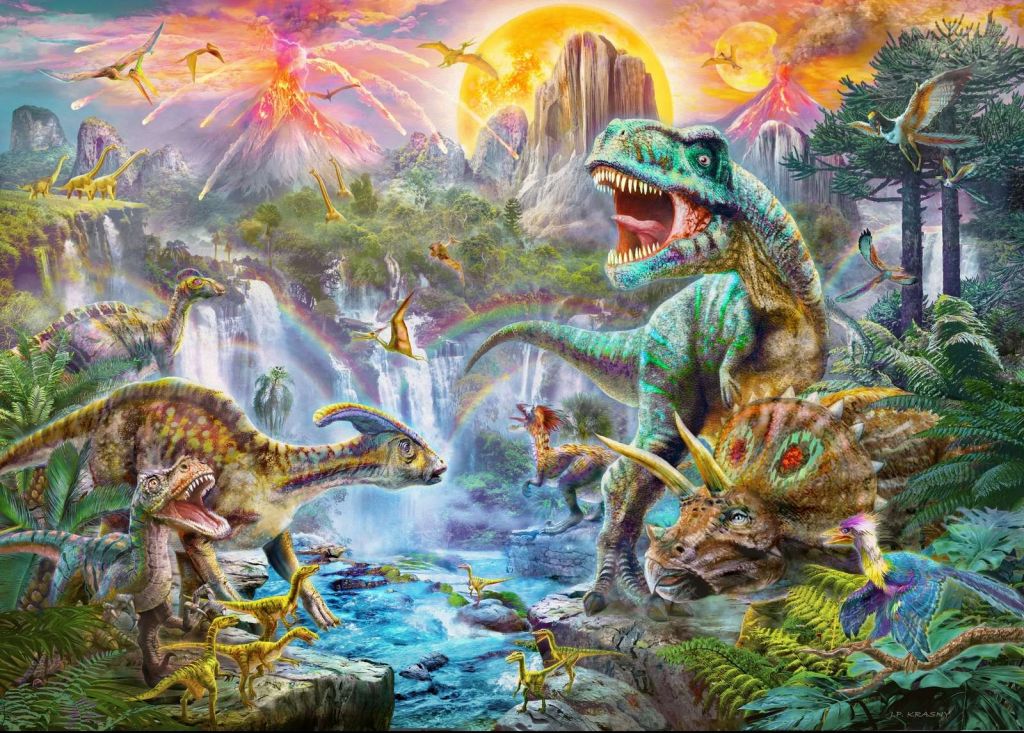 Dinosaurs at the Waterfalls