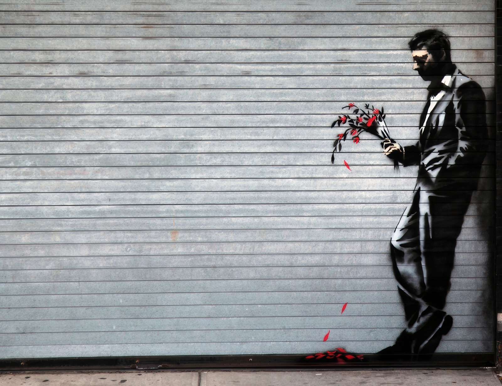 Wallpaper Mural - Banksy - Waiting in vain - Photo Wallpaper