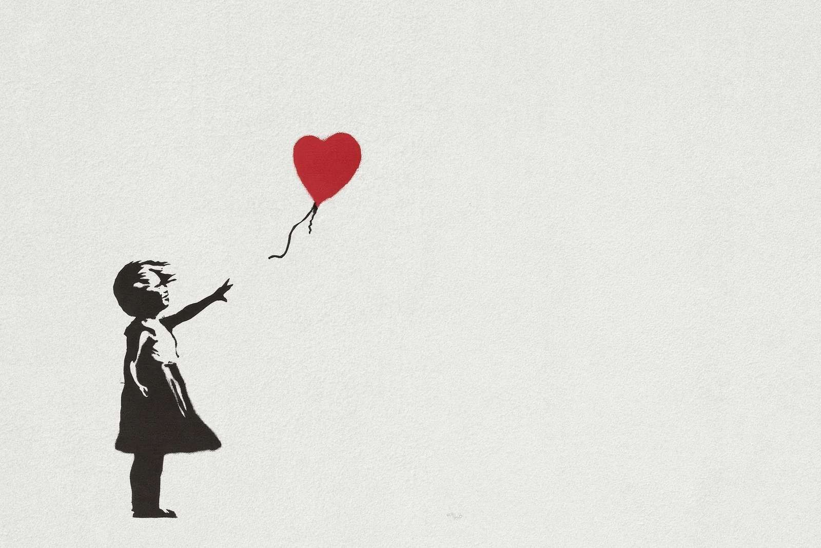 Wallpaper Mural - Banksy - Balloon girl, concrete - Photo Wallpaper