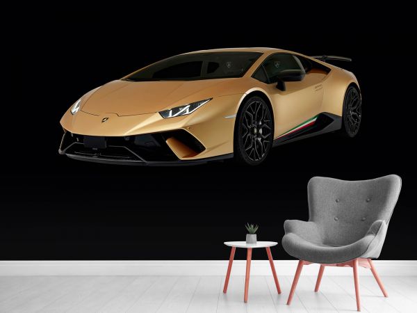 Lamborghini Huracán - Right Front, black - Photo Wallpaper