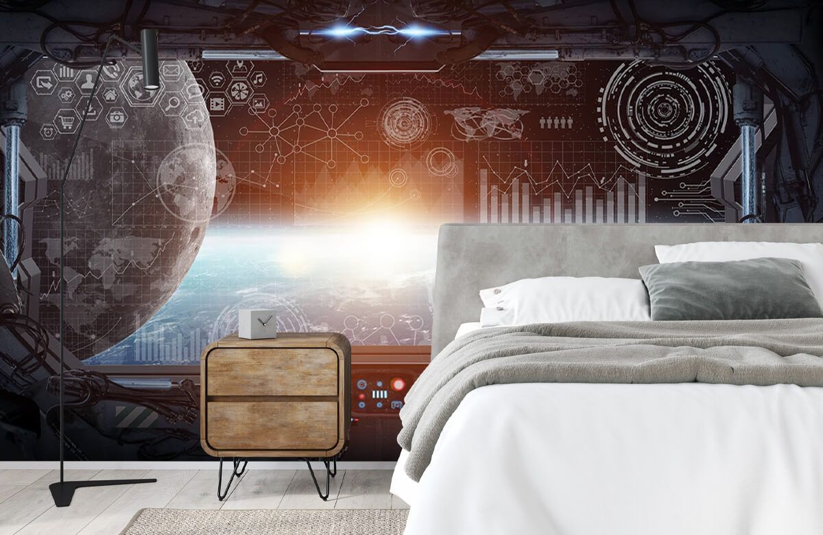 space station theamed bedroom