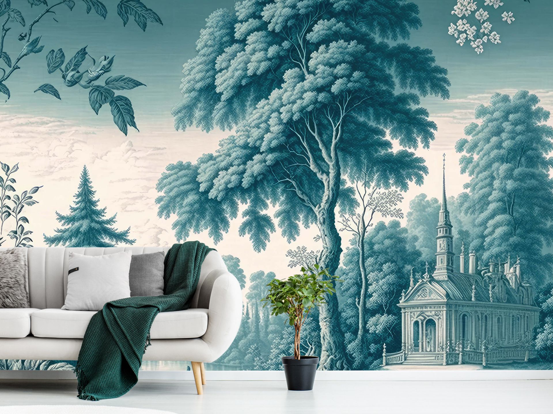 Decorative Wall Mural Toile de Jouy